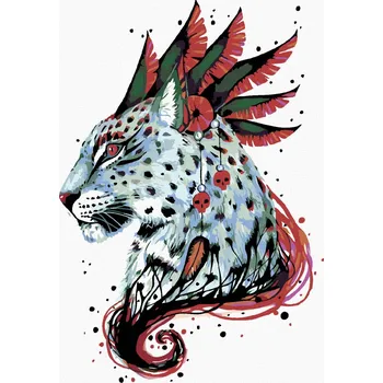 Hračka Diamondi Diamantové malování - ZDOBENÝ LEOPARD Rozměr: 40x50 cm, Rámování: vypnuté plátno na rám