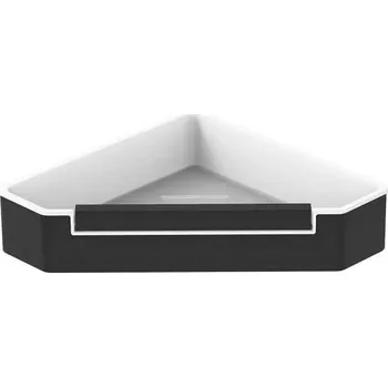 Drátěná police Stella koupelnový košík bílá-černá 16.070-B