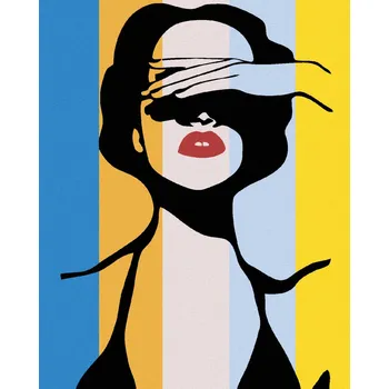 Hračka Diamondi Diamantové malování - VYHLÍŽEJÍCÍ DÁMA Rozměr: 40x50 cm, Rámování: vypnuté plátno na rám