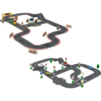 Hračka Playtive Dřevěná stavebnice Město / Závodní dráha