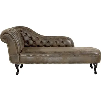 Pohovka Beliani Chesterfield Nimes L hnědá