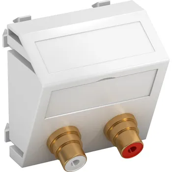 Elektrická zásuvka OBO BETTERMANN Multimediální nosič Audio-Cinch MTS-2R F RW1 6105078