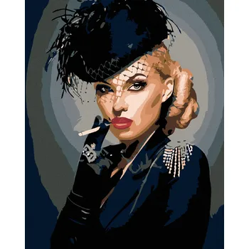 Hračka Diamondi Diamantové malování - ŽENA V ČERNÉM Rozměr: 40x50 cm, Rámování: vypnuté plátno na rám