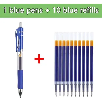 Gelové pero - černé, červené nebo modré + náhradní náplně Barva: 26