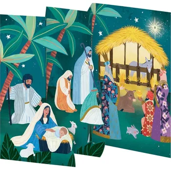 Přání s vánočním motivem v sadě 5 ks Away in the Manger – Roger la Borde ID_1559120