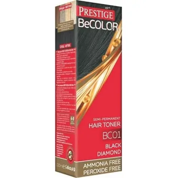 Barva na vlasy Prestige Be Color Semi-permanentní barva na vlasy BC01 Černý diamant 100 ml