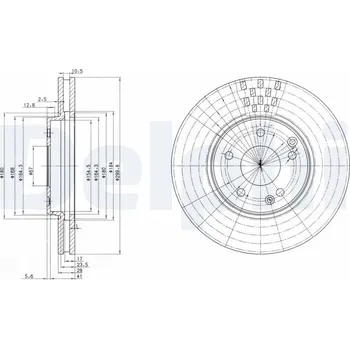 Brzdový kotouč Brzdový kotouč DELPHI BG3396