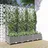Zahradní truhlík s treláží PP 120 x 40 x 121,5 cm, světle šedý