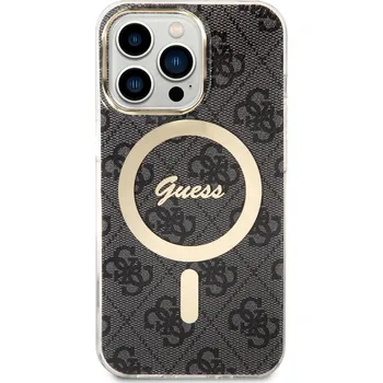 Telefonní příslušenství Guess 4G IML MagSafe kryt pro iPhone 14 Pro Max Barva: Černá