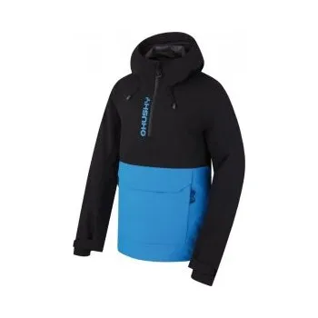 Pánská softshellová bunda Husky NABBI M black/neon blue M; Černá bunda + DÁREK DLE VÝBĚRU!