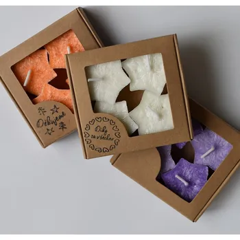 Dárková krabička Supeko svíčky plovoucí hvězdy 4 ks jednobarevné dárková krabička