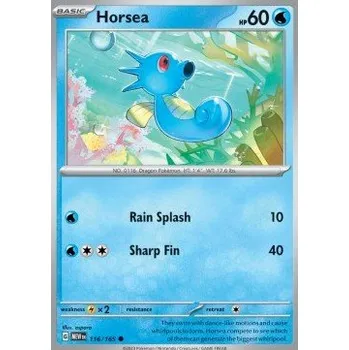 Sběratelská karetní hra Pokémon MEW 116/165 Horsea - 151 Stav: Near Mint, Verze: REVERSE HOLO