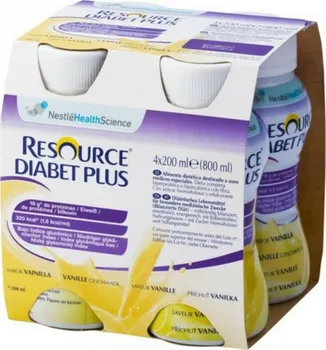 Speciální výživa Nestlé Resource Diabet Plus 4x 200 ml vanilka