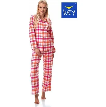 Dámské pyžamo Dámské pyžamo Key propínací LNS 437 nadměrné Velikost: 4XL, Vzor: 437