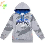 Chlapecká mikina - KUGO FM0328, šedá Barva: Šedá, Velikost: 146