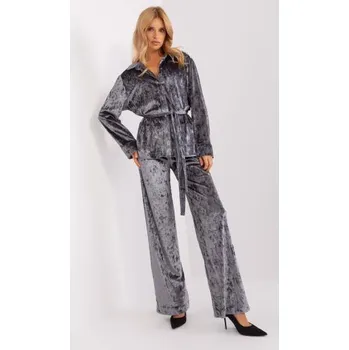 Dámská souprava s košilí YAS tmavě šedá