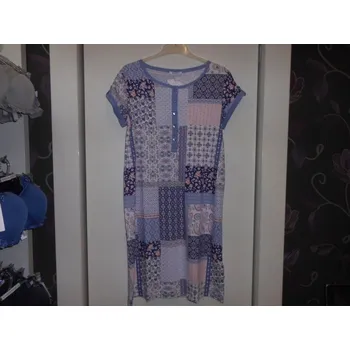 Dámské pyžamo Dámská noční košile Vamp ke kolenům, modrá-vzor S i10_P23019_1:943_2:92_