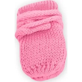 Módní doplněk Kojenecké rukavičky pletené, zimní - růžové/malinové, Velikost koj. oblečení 56-68 (0-6 m)