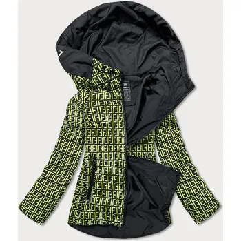 Dámská cargo bunda Černo-zelená dámská vzorovaná bunda 6D0VJ1 SPEED.A, odstíny zelené M (38) i392_19323-47