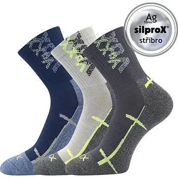 Chlapecké ponožky VoXX - Wallík kluk, tmavě modrá, šedá Barva: Mix barev, Velikost: 30-34