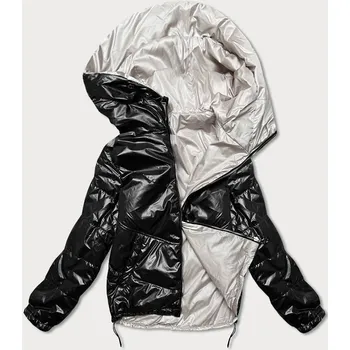 Dámská cargo bunda Černábéžová dámská oboustranná bunda 0LR838 BH FOREVER, odstíny béžové 50 i392_19513-28