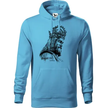 Dámská mikina Mikina - Karel IV Barva: Modrá - tyrkysová (44), Velikost: S, Střih: Pánské