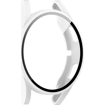 Barevné ochranné pouzdro s tvrzeným sklem pro Samsung Galaxy Watch 4/5 40mm Barva: Bílá