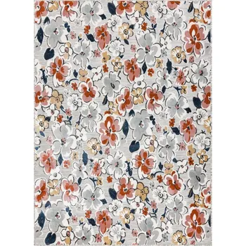 Koberec Hans Home Kusový koberec Botanic 65239 flowers grey – na ven i na doma - 78x150