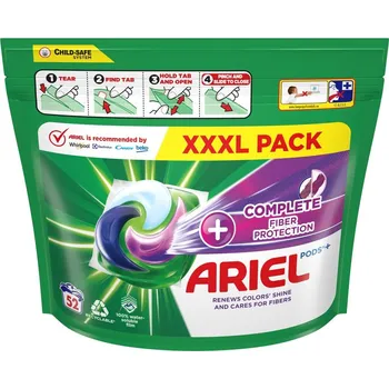 Ariel Plus Complete Fiber Protection kapsle na praní, 52 ks