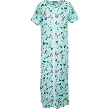 Dámská noční košile Noční košile Luční kvítí - zelená Velikost: M