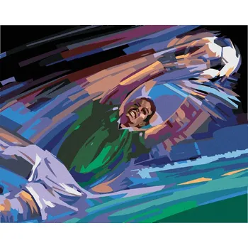 Hračka Diamondi Diamantové malování - FOTBALOVÝ BRANKÁŘ Rozměr: 40x50 cm, Rámování: bez rámu a bez vypnutí plátna