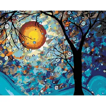 Diamondi Diamantové malování - MĚSÍC Rozměr: 40x50 cm, Rámování: bez rámu a bez vypnutí plátna