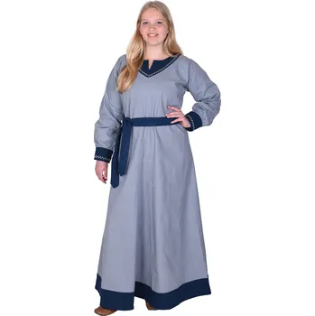 Karnevalový kostým Battle Merchant Vikingské šaty Jonah, 9.-10. století, modrošedá/modrá
