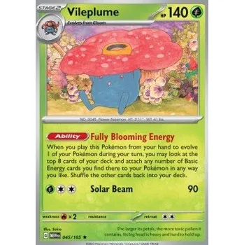 Karetní hra Pokémon MEW 045/165 Vileplume - 151 Stav: Near Mint, Verze: HOLO