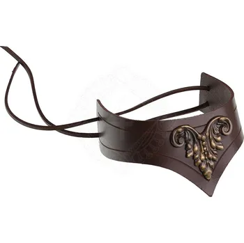 Karnevalový kostým Výprodej Dámský kožený doplněk ke kostýmu s patinovaným mosazným kováním - Outlet