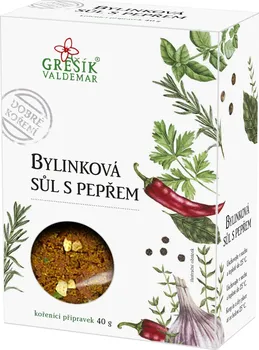 Koření Valdemar Grešík Dobré koření Bylinková sůl s pepřem 40 g