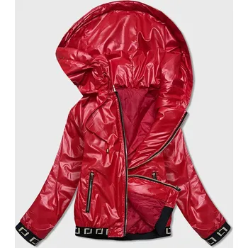 Dámská cargo bunda Krátká červená bunda pro ženy s kapucí 9Q10N SWEST, odstíny červené M (38) i392_19171-47