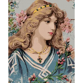 Diamondi Diamantové malování - VIKTORIÁNSKÁ ŽENA Rozměr: 40x50 cm, Rámování: bez rámu a bez vypnutí plátna