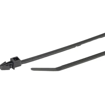 Stahovací páska HellermannTyton 126-00329, T30RSF-PA66HS-BK (500), stahovací pásky, 3.60 mm, 158 mm, černá, 500 ks