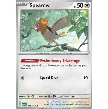 Volný čas Pokémon MEW 021/165 Spearow - 151 Stav: Near Mint, Verze: NORMAL
