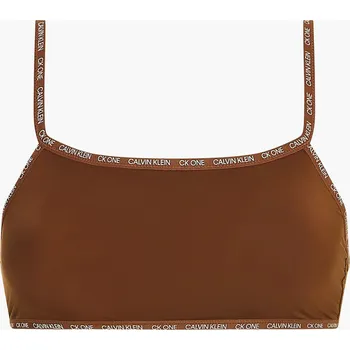 Dámské spodní prádlo Nevyztužená braletka 2pack QD3806E CJ8 skořicová - Calvin Klein skořicová S