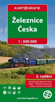 Železnice Česka 1:500 000 - Kartografie Praha (2023)