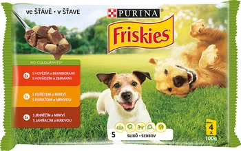 Krmivo pro psa Purina Friskies Dog Adult Multipack hovězí/kuře/jehněčí ve šťávě