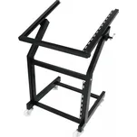 Rackový stojan 12HE/10HE, černý s kolečky