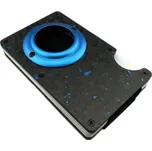 DAKLOS Carbon RFID karbonová mini peněženka pro AirTag s klipem černomodrá