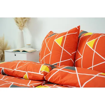 Povlak na dekorativní polštářek Stanex Povlak na polštářek bavlněný pyramidy červené (LS299) Zapínání: Knoflíkové
