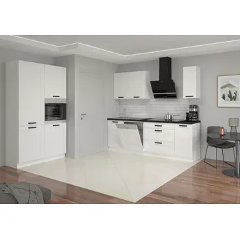 Kuchyňská linka Kuchyňská linka LUNA bílá/bílá matná MDF, Sestava B, 350 cm