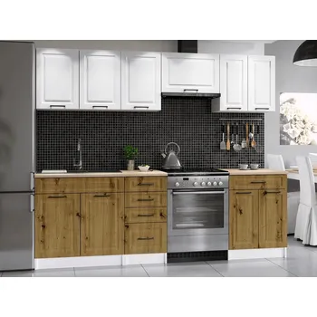 Kuchyňská linka Kuchyňská linka Ilona 240/180 bílá/artisan MAT