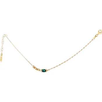 Náramek Pozlacený stříbrný náramek se zirkony - kuličky - AP536-1902