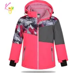 Dívčí zimní bunda - KUGO PB3890, růžová Barva: Růžová, Velikost: 152